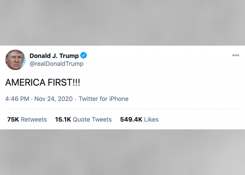 #24. Trump reminds us of his administration’s theme